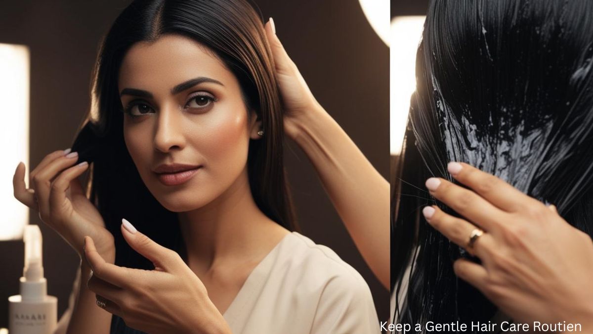 Keep a Gentle Hair Care Routien Stop hair fall and regrow