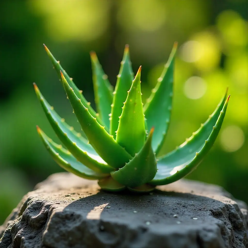 Aloe vera plant used in natural hair growth remedies.